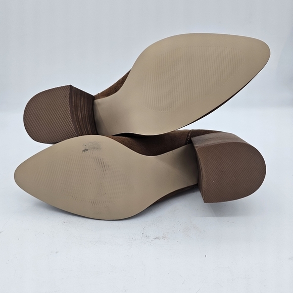 NIB Aqua Women's Tan/ Brown Suede Leather Pointed Toe Dante Booties Size 9.5 - Picture 14 of 15